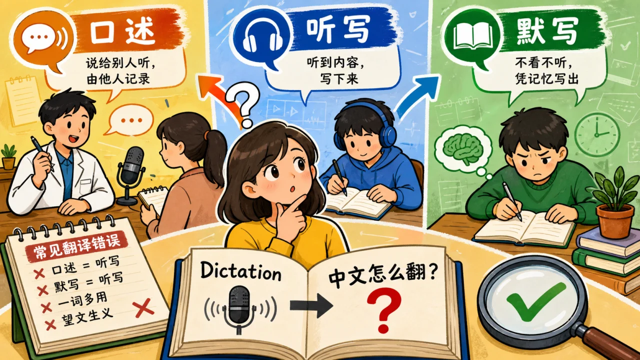 What Does "Dictation" Mean? 3 Distinct Translations Explained
