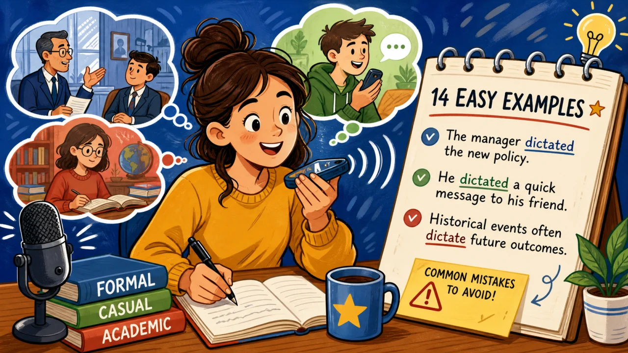 Dictate in a Sentence: 14 Clear Examples
